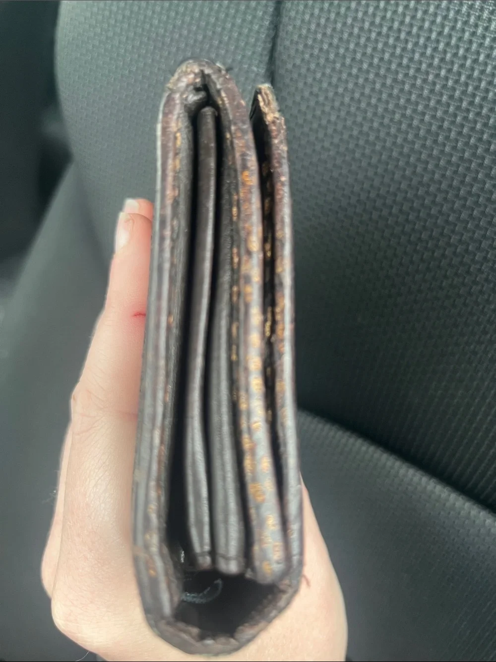 AUTHENTIC Fendi Brown and Gold FF Monogram Continental Wallet